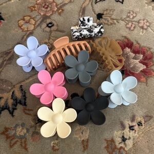 Colorful Flower Hair Clips Set for Kids